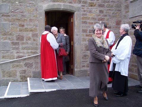 The Archbishop spoke at a meeting for Mothers' Union members before the service