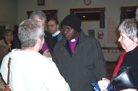 The Archbishop prepares to go out into a chilly Fermanagh night